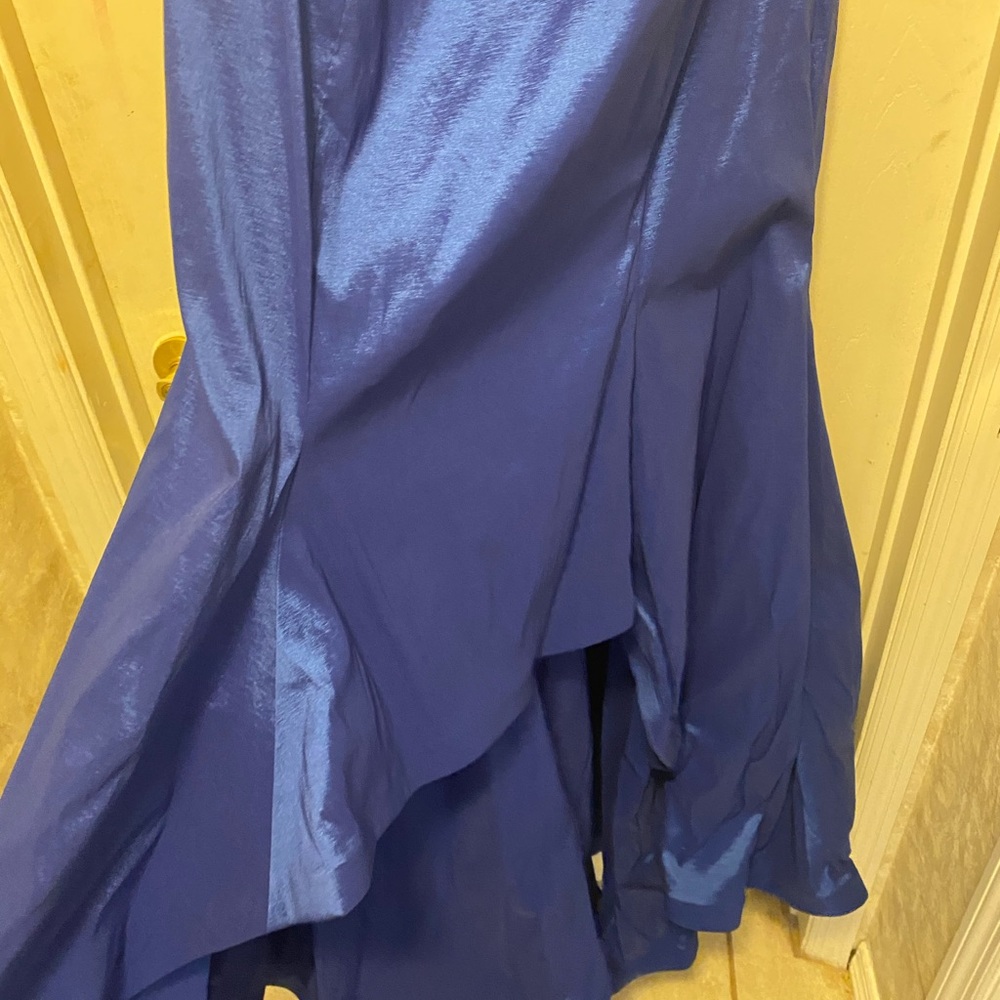 Royal Blue Mac Duggal high low - Picture 4 of 6